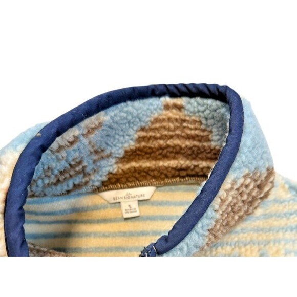 L.L. Bean Signature Sherpa Fleece Quarter-Zip Aztec Women's Size Small- Outdoors - Picture 2 of 6